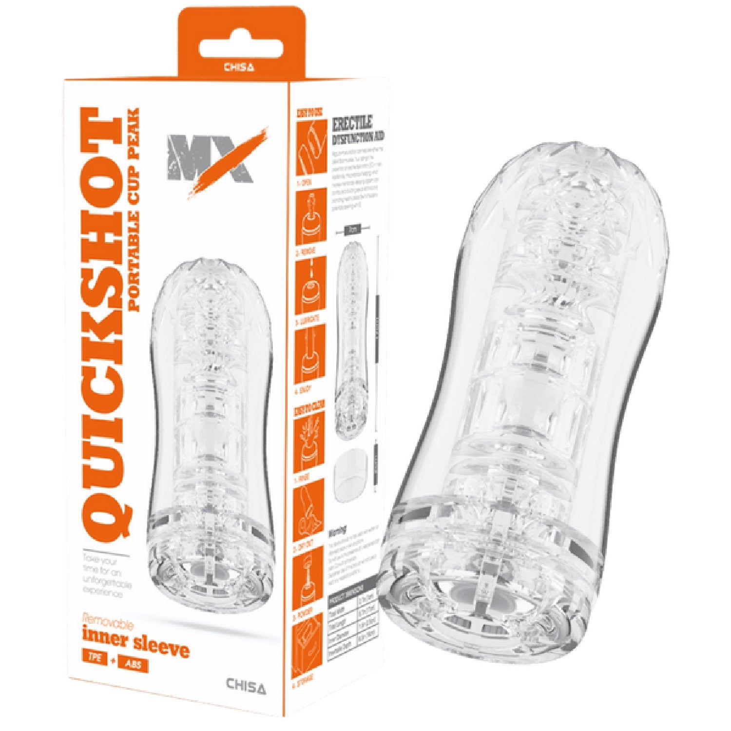 Quickshot Portable Cup Peak – Super-Soft 17cm Male Masturbator Sleeve > Sex Toys For Men > Masturbators Cup