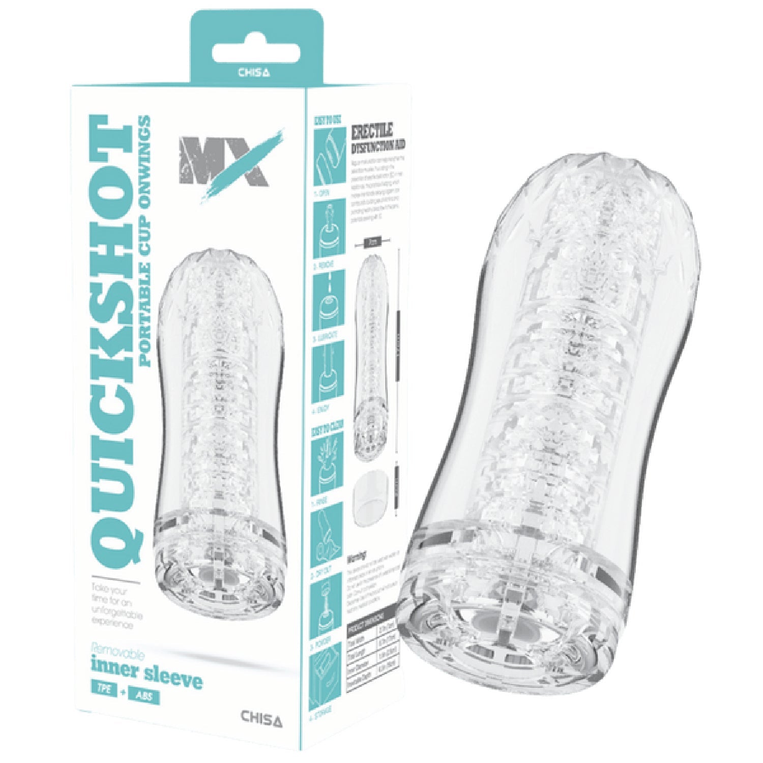 Quickshot Portable Cup Onwings – 17cm Lightweight TPE Stroker with ABS Components > Sex Toys For Men > Masturbators Cup