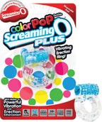Screaming O Colour Pop Quickie Plus – Stretchy Vibrating Erection Ring with Clitoral Stimulator > Cock Ring > Vibrating
