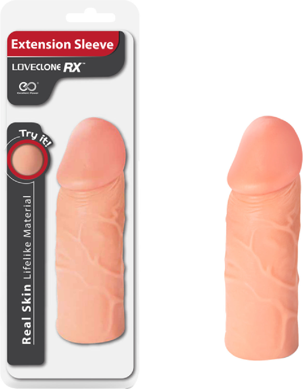 Extension Sleeve 6 Inch – Real Skin Lifelike Material Sleeve > Sex Toys For Men > Penis Sleeves Main image
