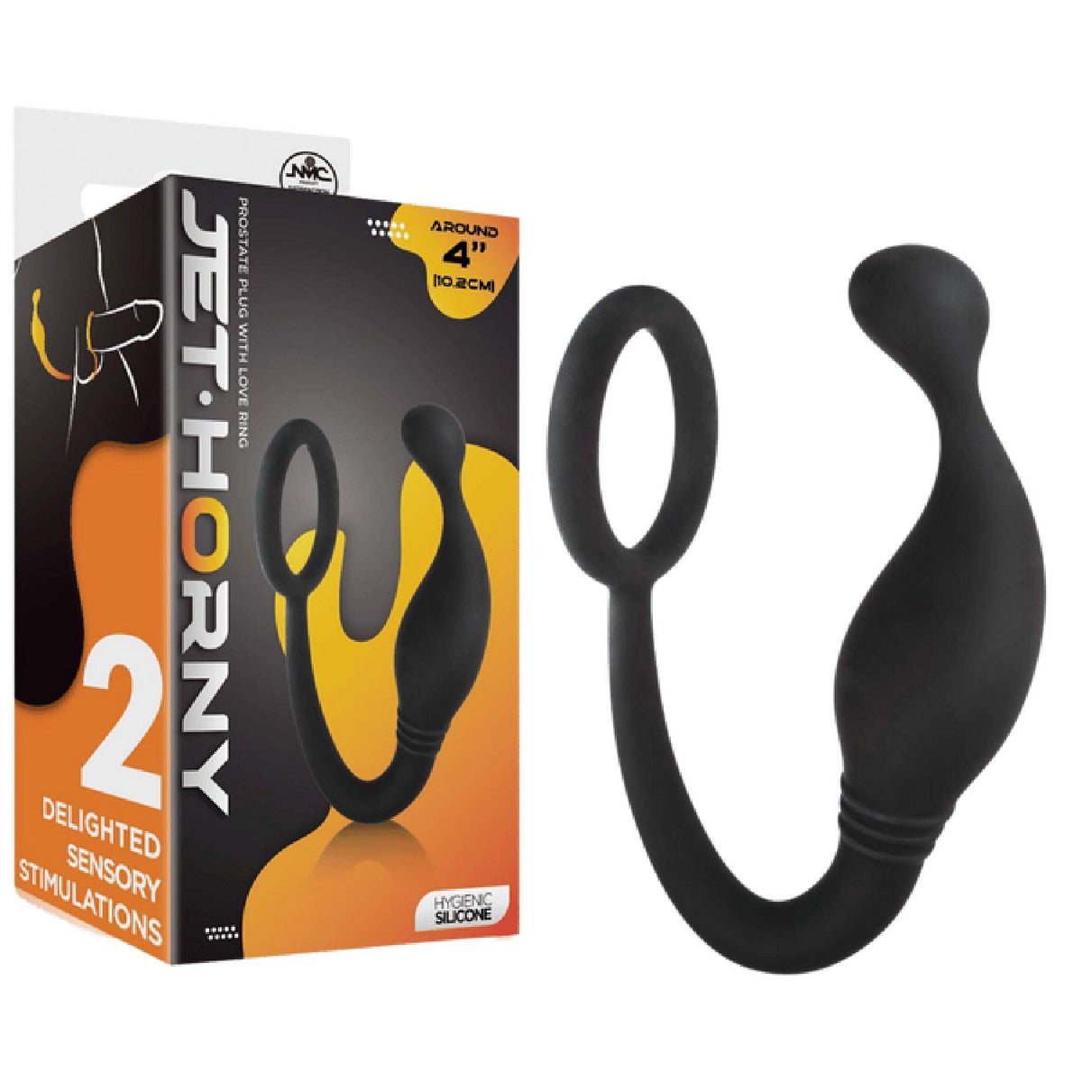 Prostate Plug with Love Ring – 4 Inch Hygienic Silicone Butt Plug > Anal Range > Prostate Plugs