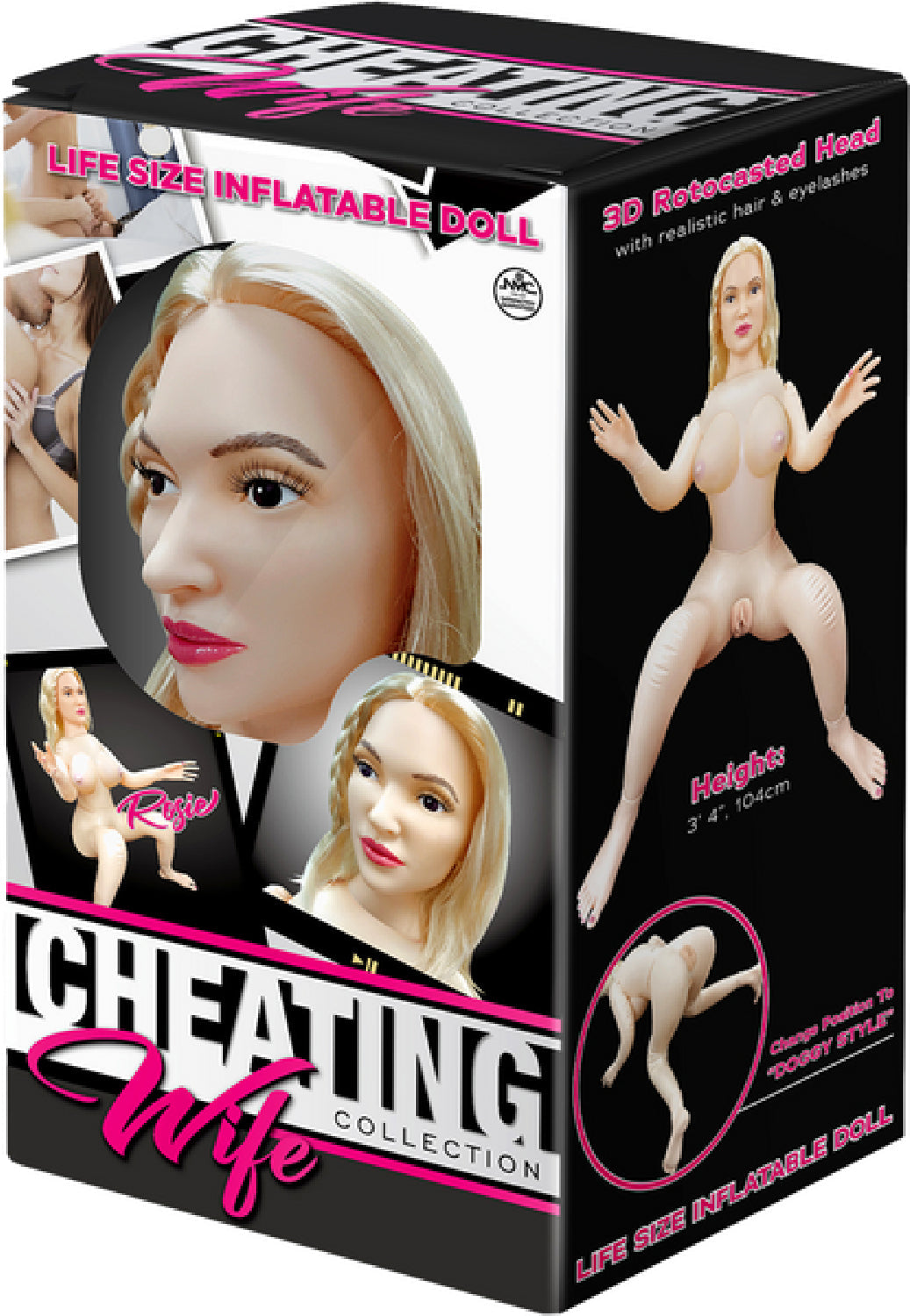 Rosie Inflatable Doll – Life Size 3'4 Height Realistic Haie And Eyelashes Position Doggie Style > Sex Toys > Sex Dolls > Inflatable