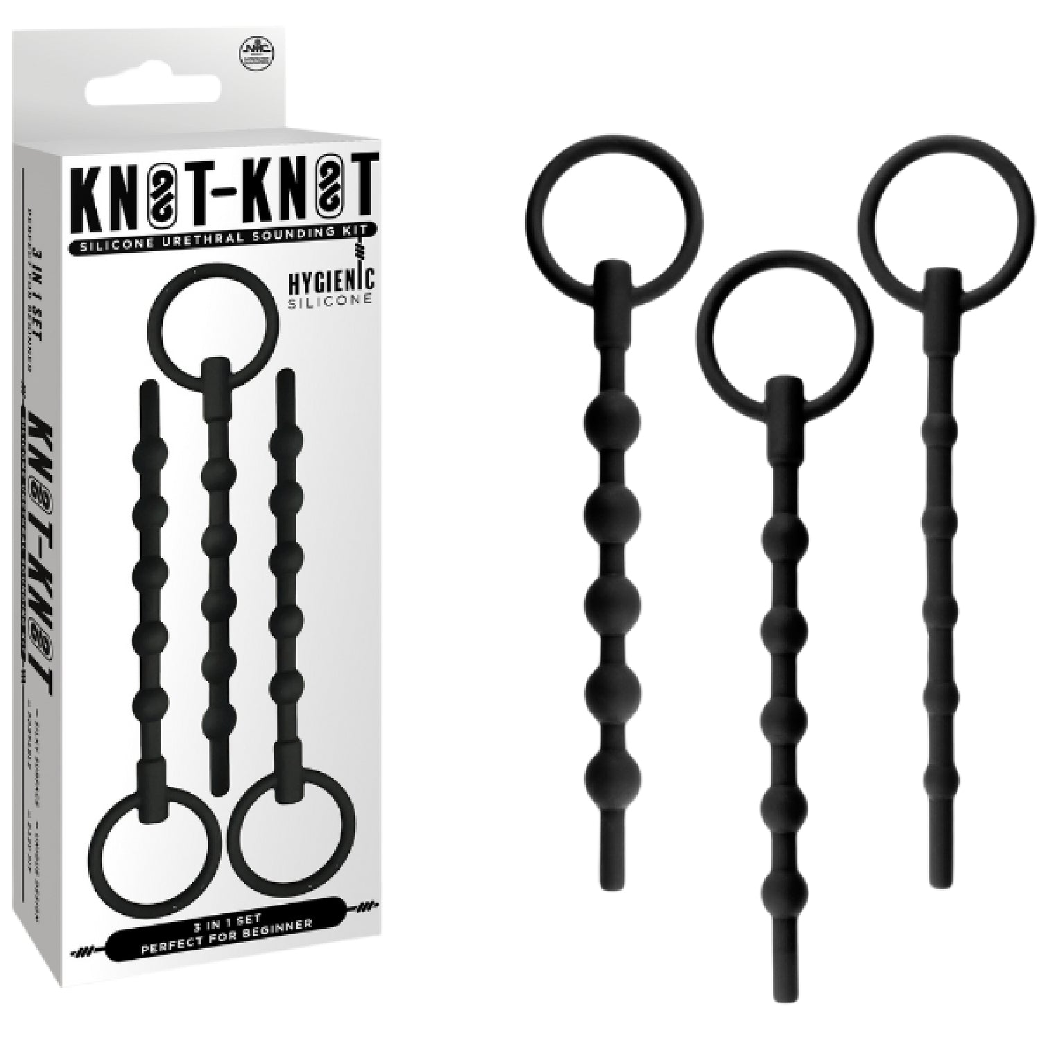 Silicone Ribbed Urethral Sounding Kit – Medical-Grade Flexible Urethral Sounds > Sex Toys For Men > Sounding Rods Main image