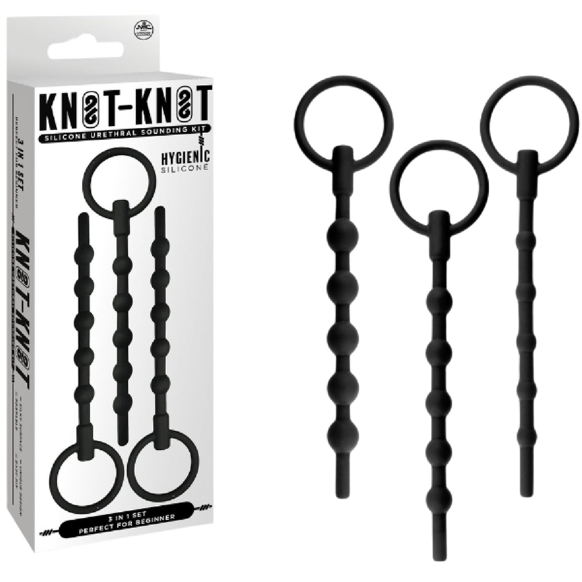 Silicone Ribbed Urethral Sounding Kit – Medical-Grade Flexible Urethral Sounds > Sex Toys For Men > Sounding Rods