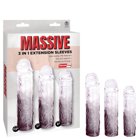 3 in 1 Extension Sleeve (Smoke) – High-Quality TPE Material Soft Flexible Sleeve with Multiple Sizes > Sex Toys For Men > Penis Sleeves