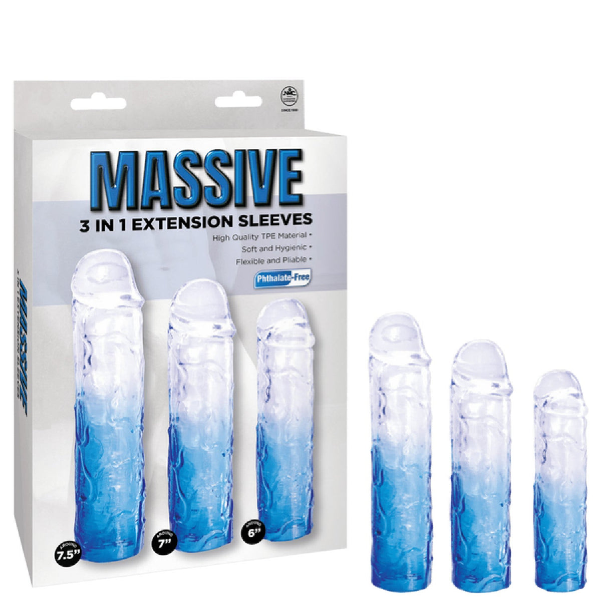 3 in 1 Extension Sleeve (Smoke) – High-Quality TPE Material Soft Flexible Sleeve with Multiple Sizes > Sex Toys For Men > Penis Sleeves