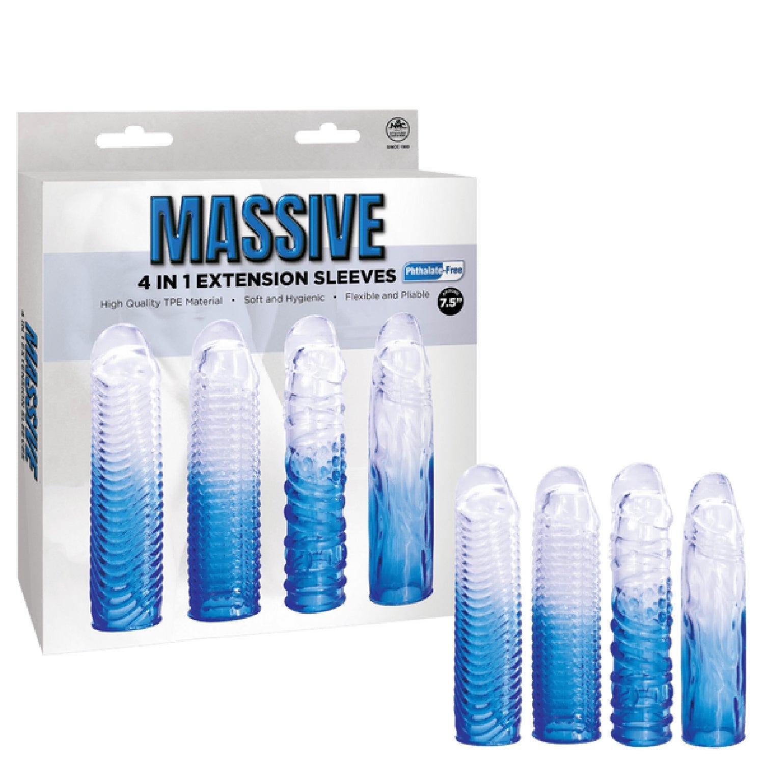 4 in 1 Extension Sleeve (Smoke) – Soft Flexible 7.5 Inch Sleeve > Sex Toys For Men > Penis Sleeves
