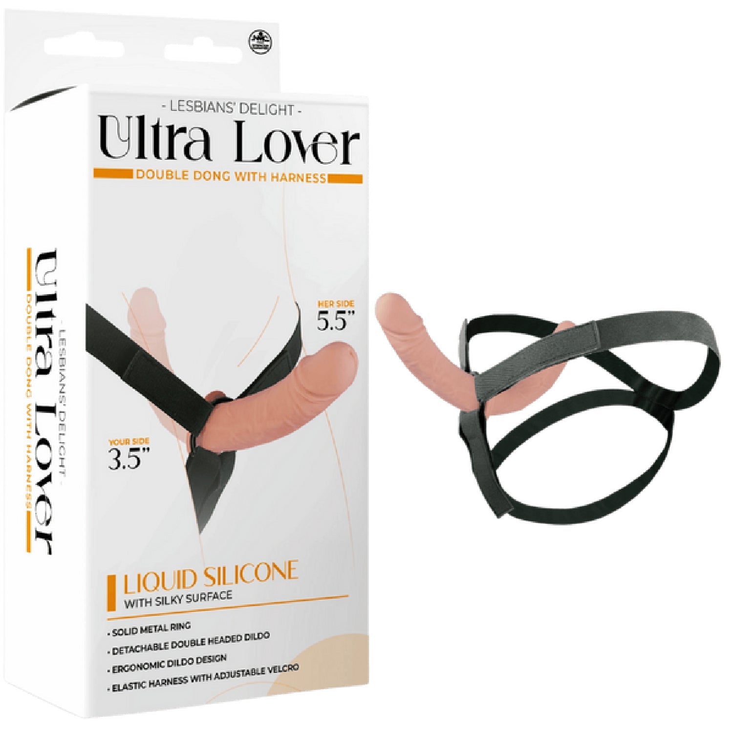 Ultra Lover Double Dong 5.5 Inch Penetrix with Harness – Ergonomic Silicone Dildo Set > Dildos > Strap On Dildos
