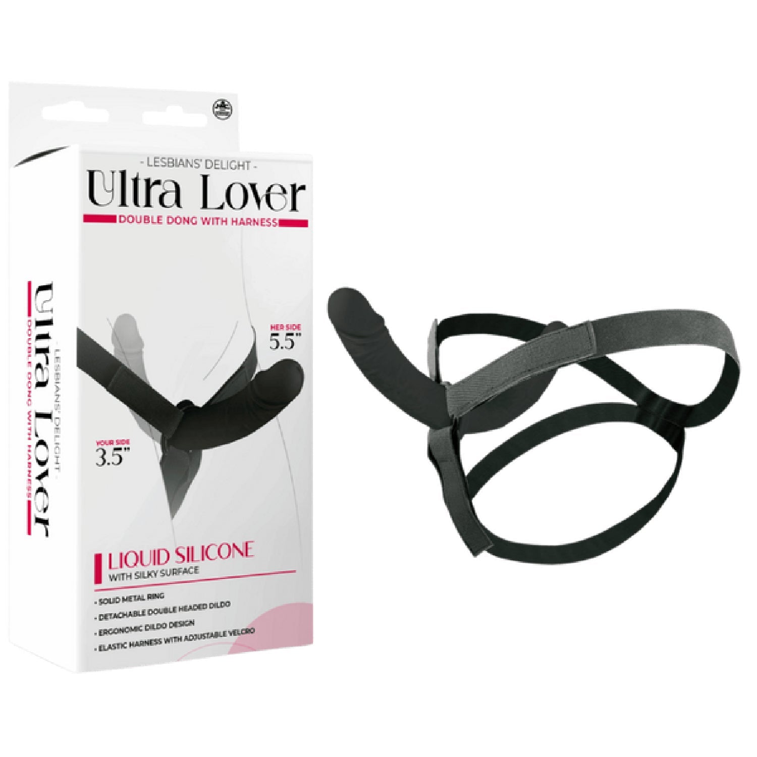 Ultra Lover Double Dong 5.5 Inch Penetrix with Harness – Ergonomic Silicone Dildo Set > Dildos > Strap On Dildos Main image