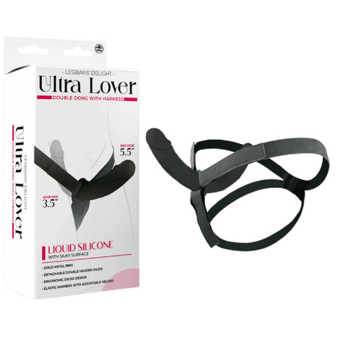 Ultra Lover Double Dong Penetrix with Harness – Ergonomic Silicone Dildo Set > Dildos > Strap On Dildos