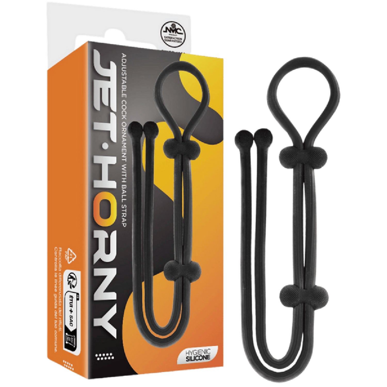 Adjustable Cock Ring with Ball Strap – Hygienic Silicone Cock Ring > Cock Ring > Adjustable Main image