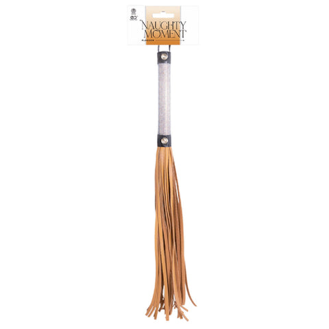 Flogger Diamond Covered Handle 44.5cm – Leather Flogger Brown > Bondage Gear > Whips & Floggers