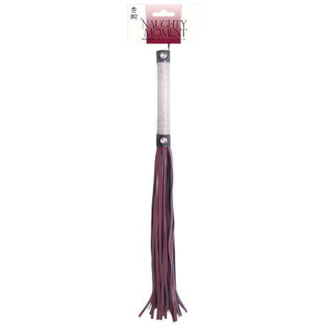 Flogger Diamond Covered Handle 44.5cm – Leather Flogger Red > Bondage Gear > Whips & Floggers