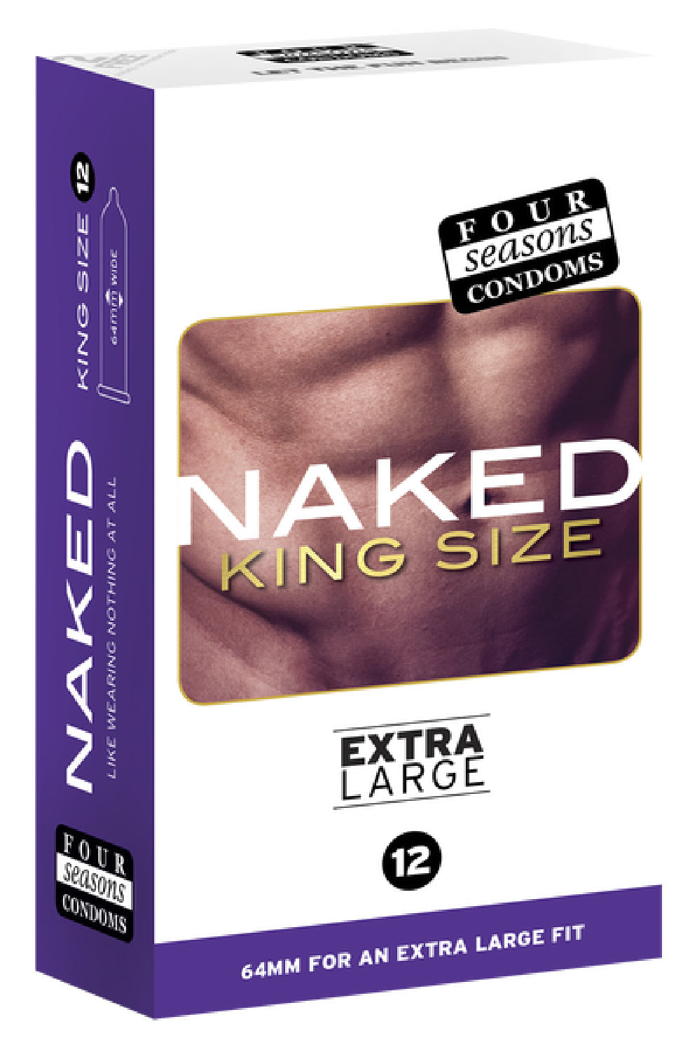 Four Seasons Naked King Size Condoms – Extra Large 64mm Condoms 12 Pack > Essentials > Condoms Main image