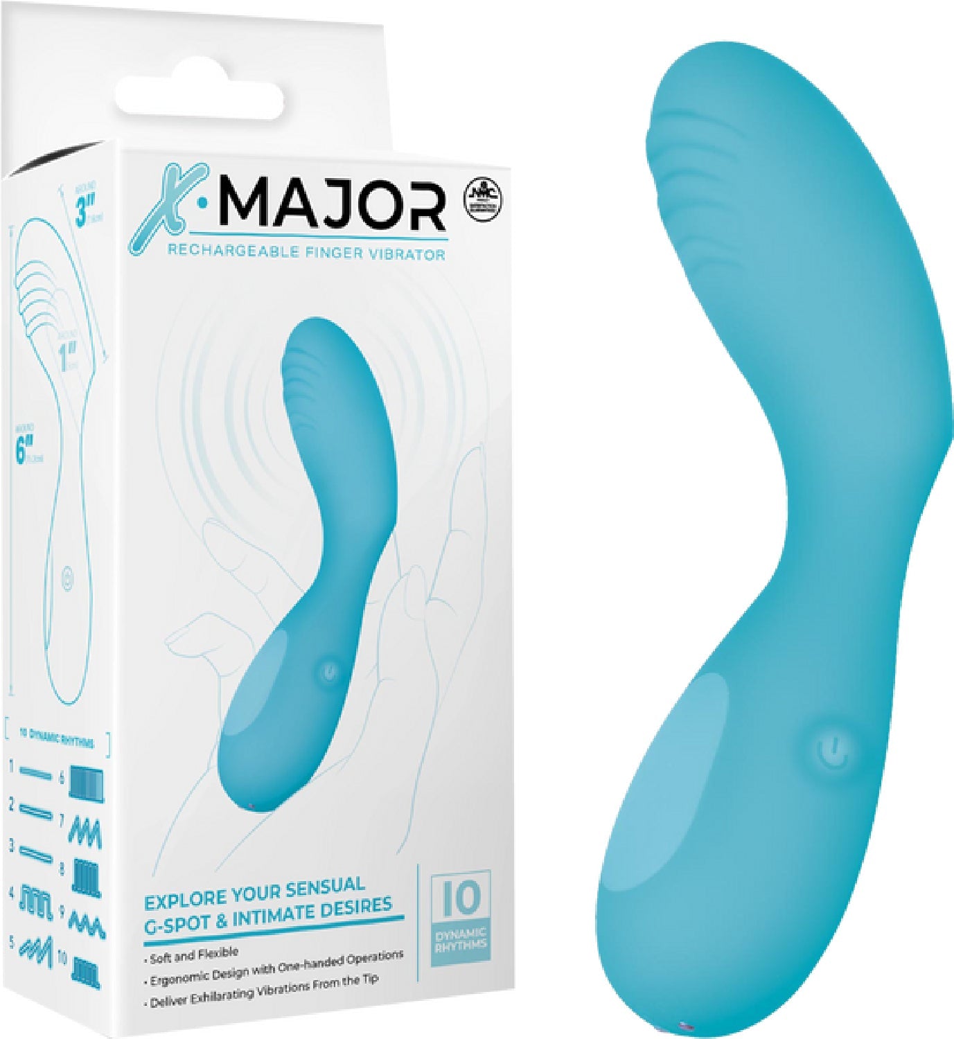 Rechargeable Finger Vibrator – Soft Flexible One-Handed Operation Vibrator > Vibrators > Finger Vibrators