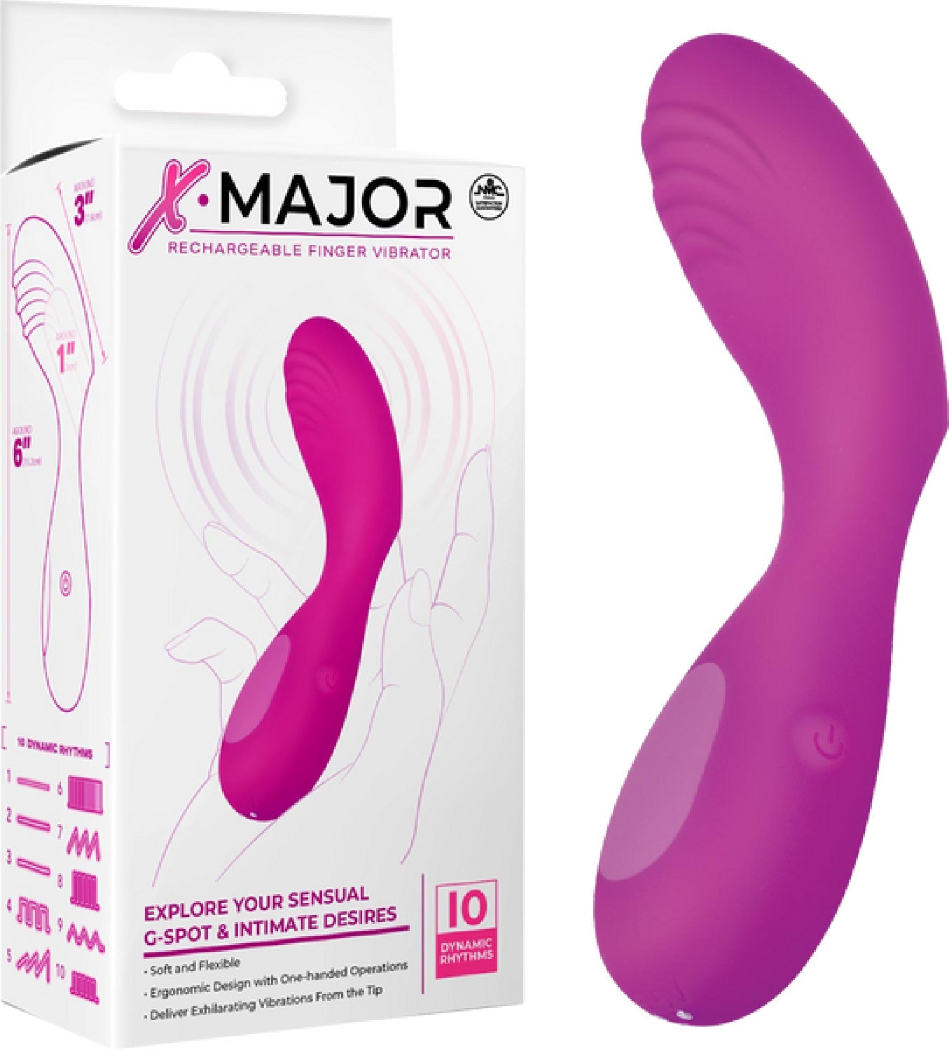 Rechargeable Finger Vibrator – Soft Flexible One-Handed Operation Vibrator > Vibrators > Finger Vibrators
