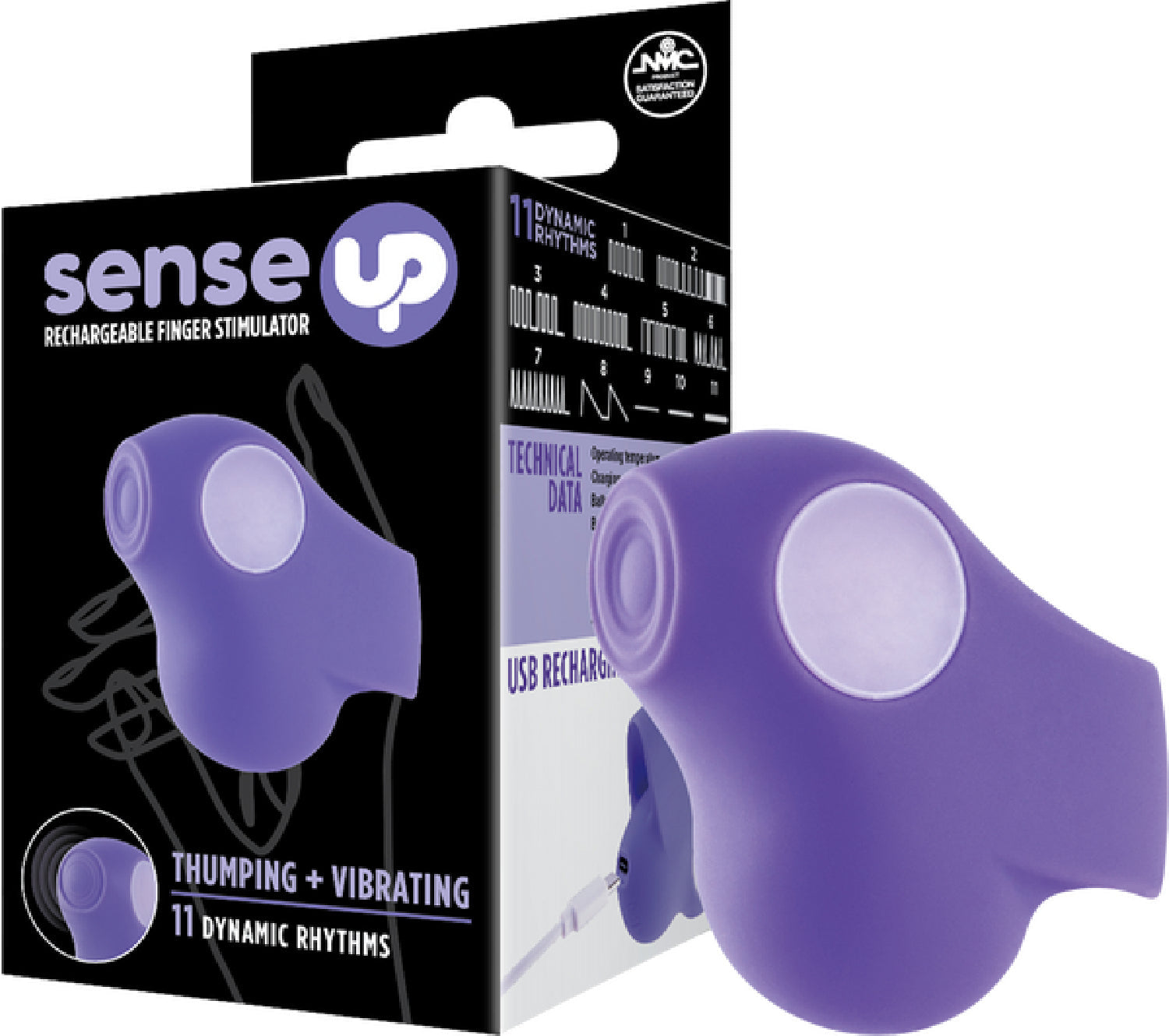 Rechargeable Finger Stimulator (Purple) – 11 Rhythm Thumping and Vibrating Finger Vibrator > Vibrators > Finger Vibrators