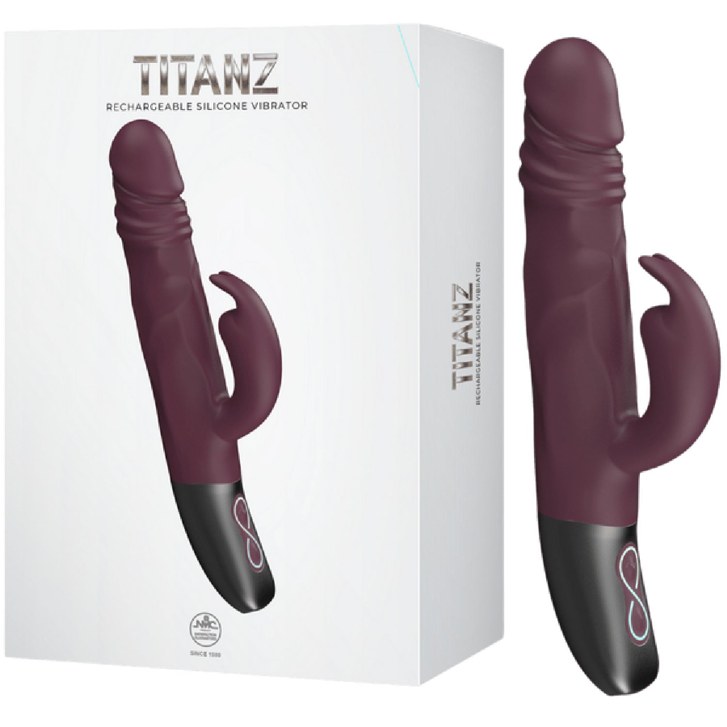 Rotating Rabbit Rechargeable Silicone Vibrator – 13cm Insertable Length Rabbit Vibrator Rubine Red > Vibrators > Ladies > Rabbit