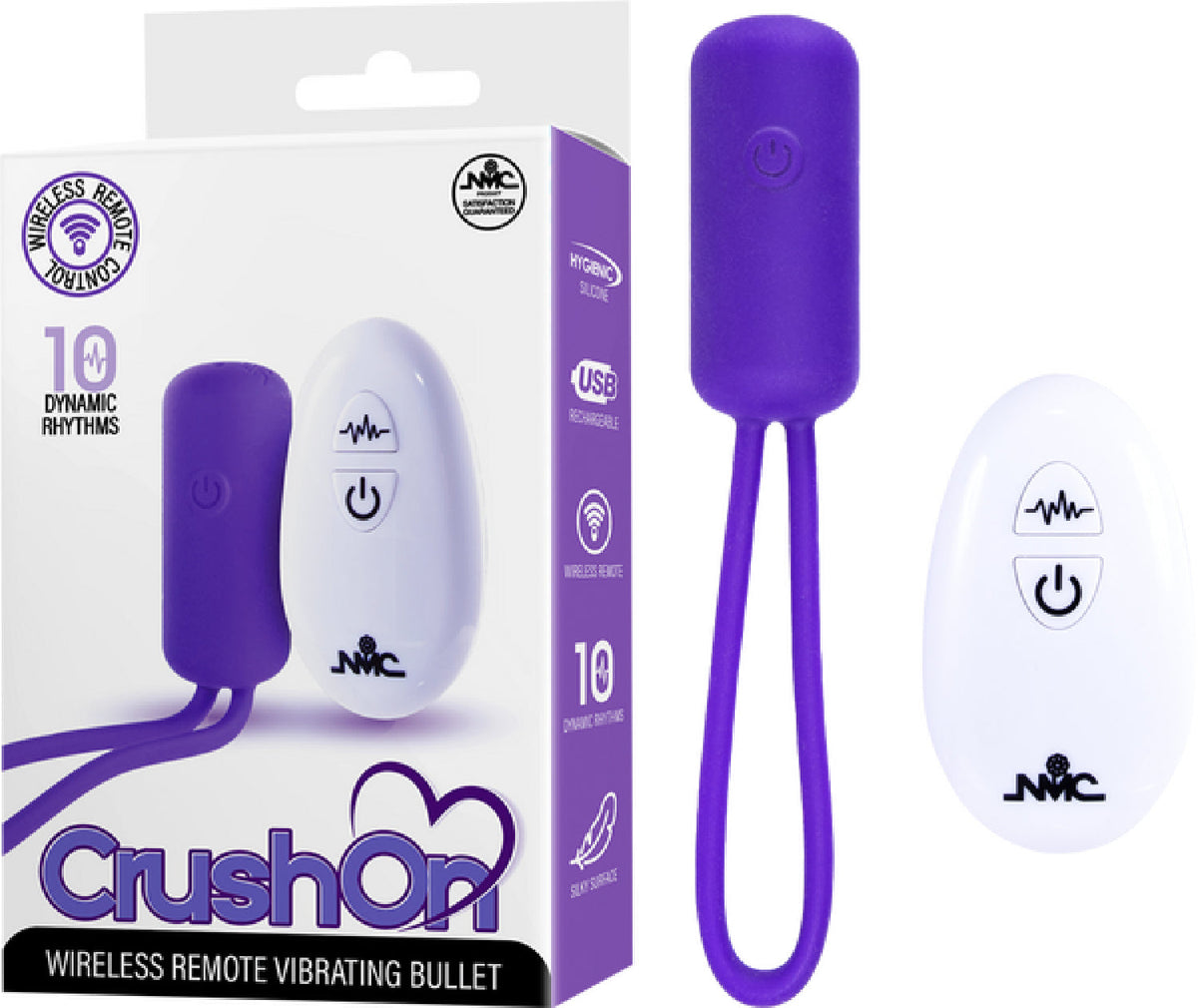 Crush On - Wireless Remote Vibrating Bullet – USB Rechargeable Silicone Bullet Vibrator > Vibrators > Mini Vibrators