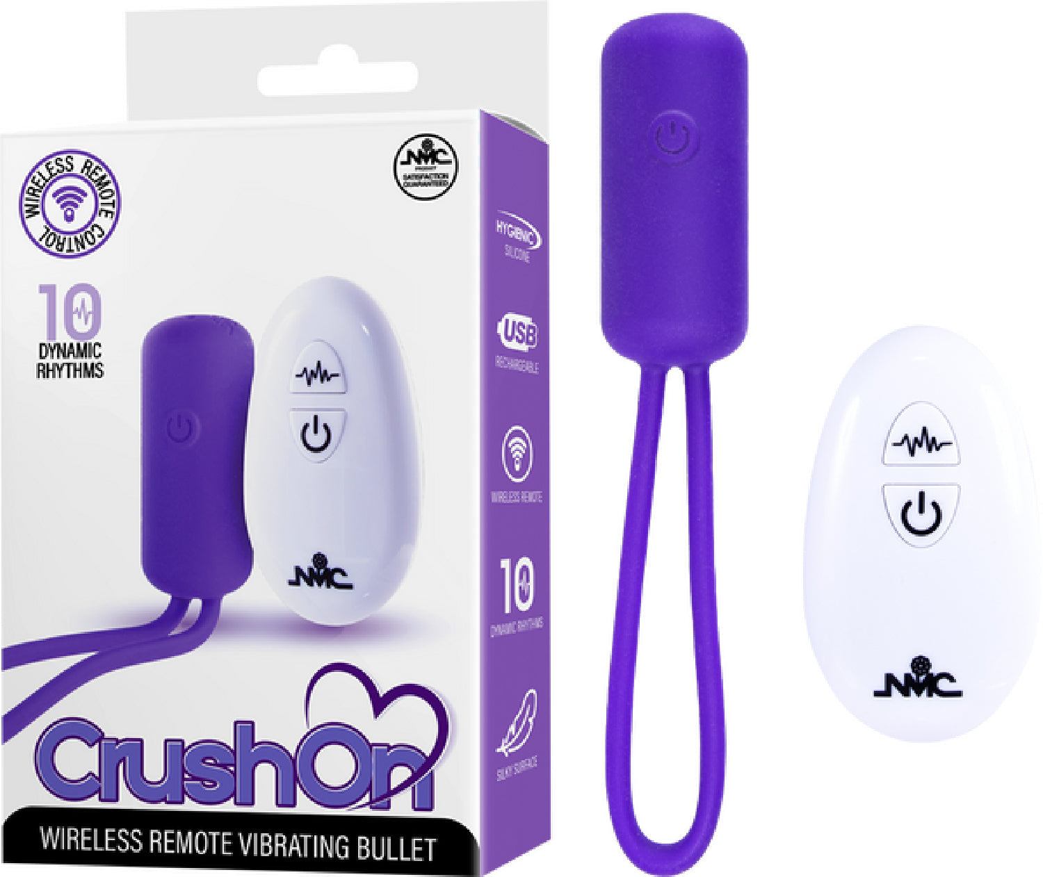 Crush On - Wireless Remote Vibrating Bullet – USB Rechargeable Silicone Bullet Vibrator > Vibrators > Mini Vibrators