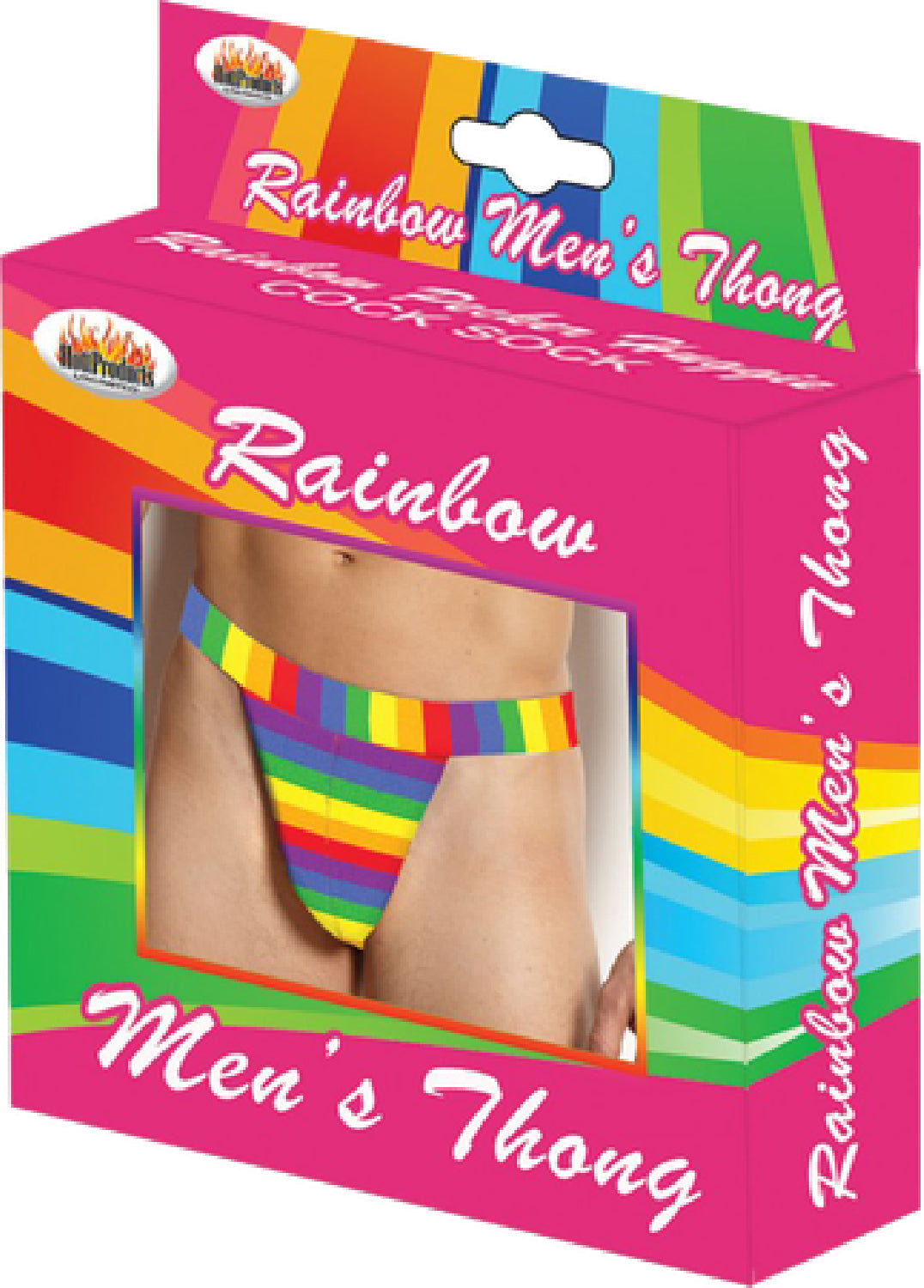 Rainbow Mens Thong – Colorful Striped Comfortable Men's Underwear > Novelties > Gag Gifts Main image