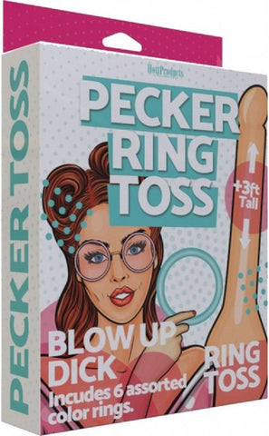 Pecker Ring Toss – Inflatable Party Game Set with Six Plastic Rings > Novelties > Games