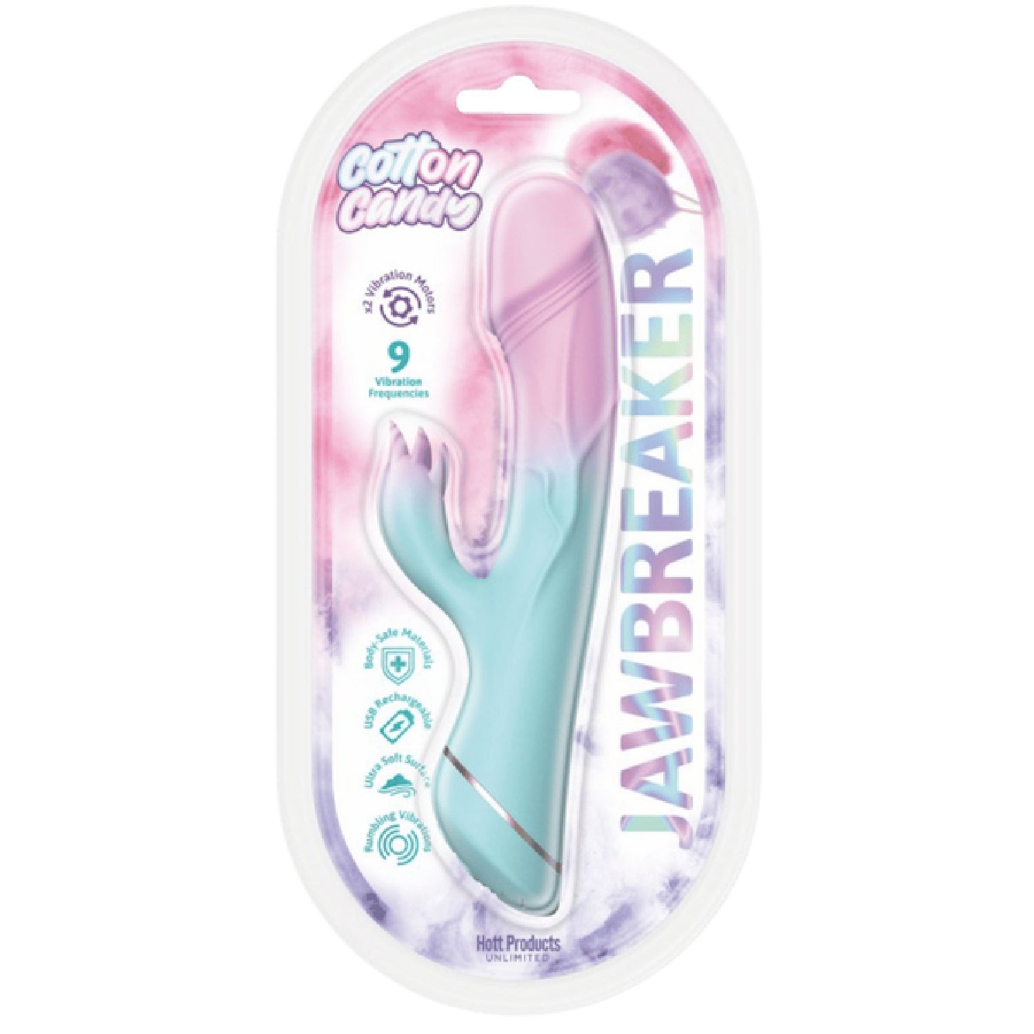 Jawbreaker Cotton Candy – Medical-Grade Silicone Vibrator with Customizable Vibrations > Novelties > Candy & Edible Items Main image