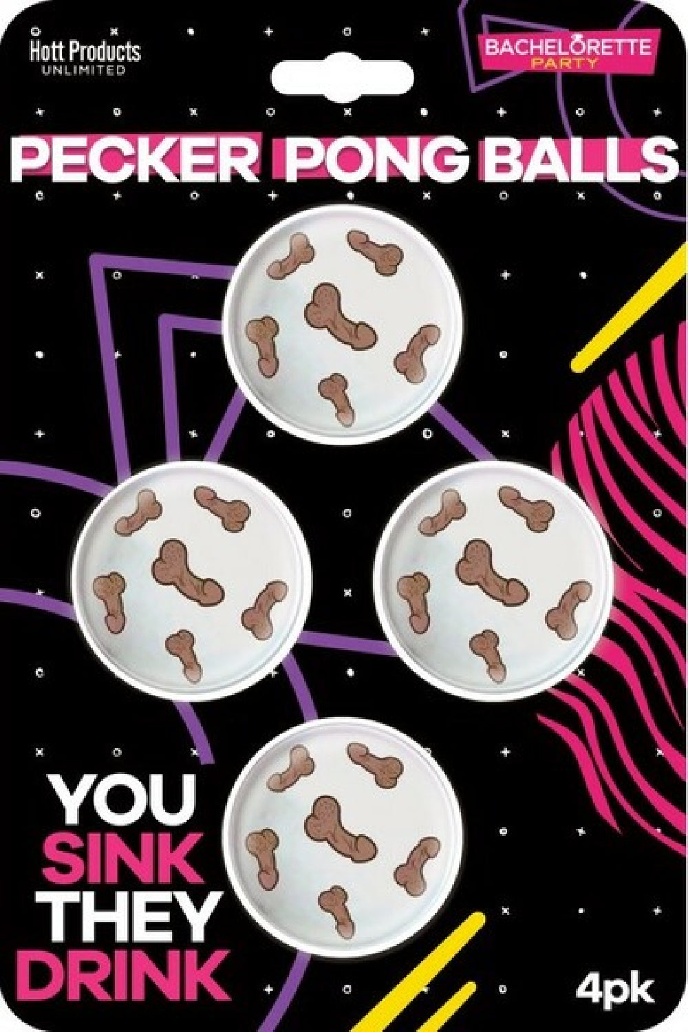 Pecker Beer Pong Balls – Novelty Shaped Game Balls for Beer Pong Accessory > Novelties > Bachelor & Bachelorette Items