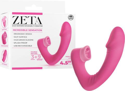 Dual Motor Wearable Vibrator – Splashproof 4.5 Inch USB Rechargeable Vibrator > Vibrators >