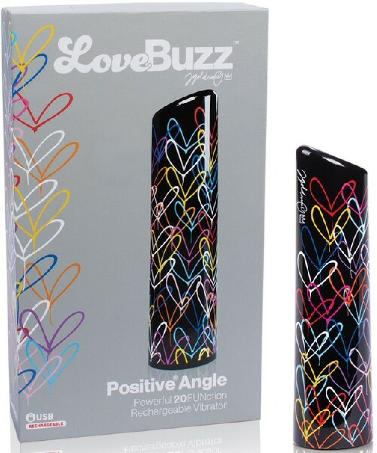 LoveBuzz Positive Angle – Waterproof Rechargeable Massager with Wide Angled Vibration Surface Secondary image