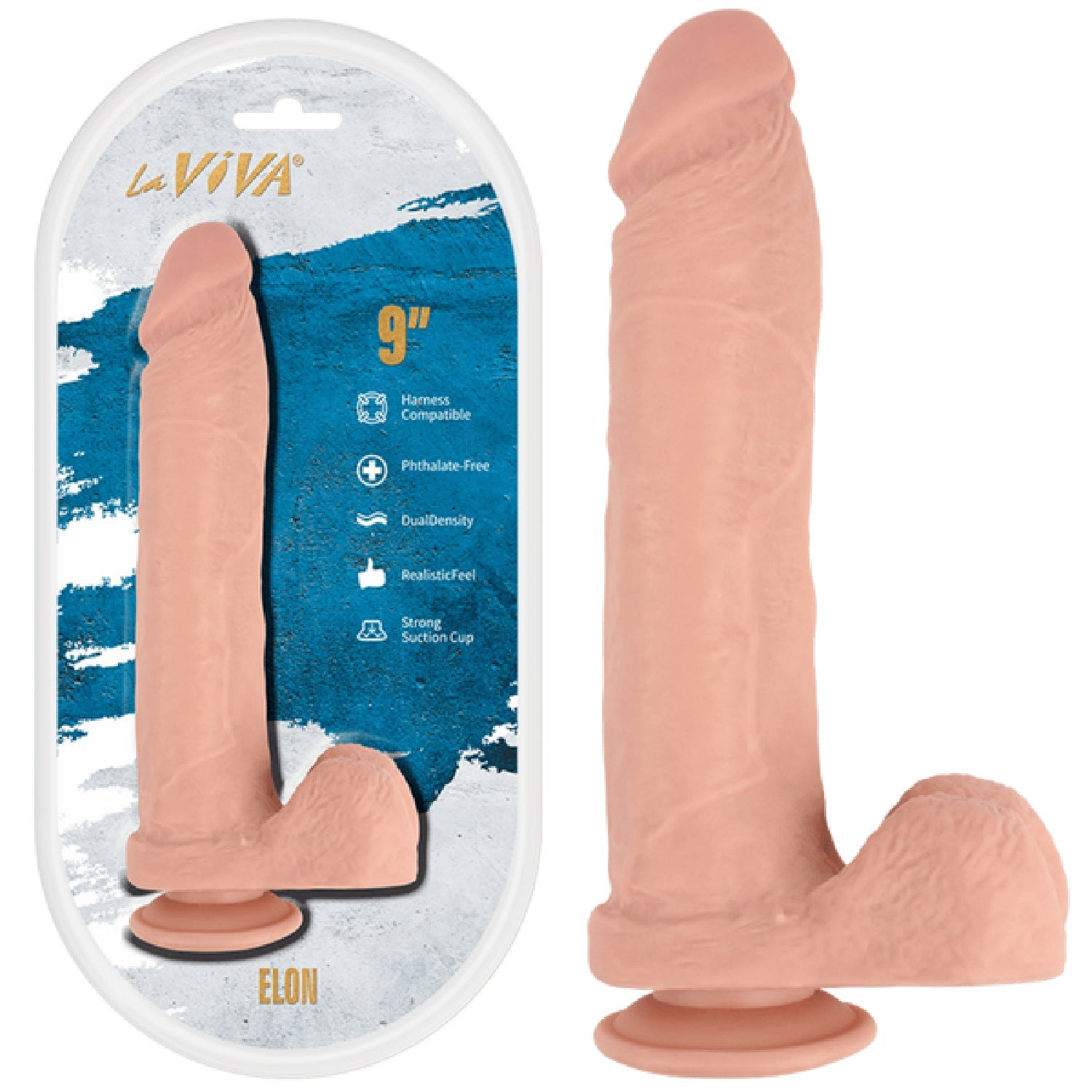 Elon 9 Inch Dildo – Realistic Pleasure Toy > Dildos > Large Dildos Main image