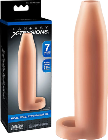 Fantasy X-tensions Real Feel Enhancer XL – 7 Inch Erection Enhancer > Sex Toys For Men > Penis Sleeves