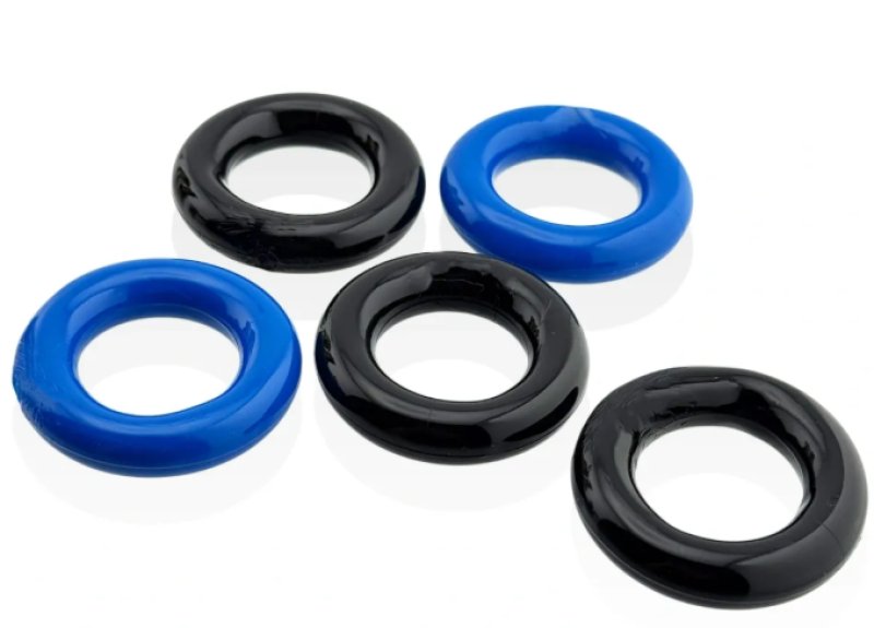 Jacker 5-Stack Five-Pack Tube Super-Strong Cockrings > Cock Ring > Sets