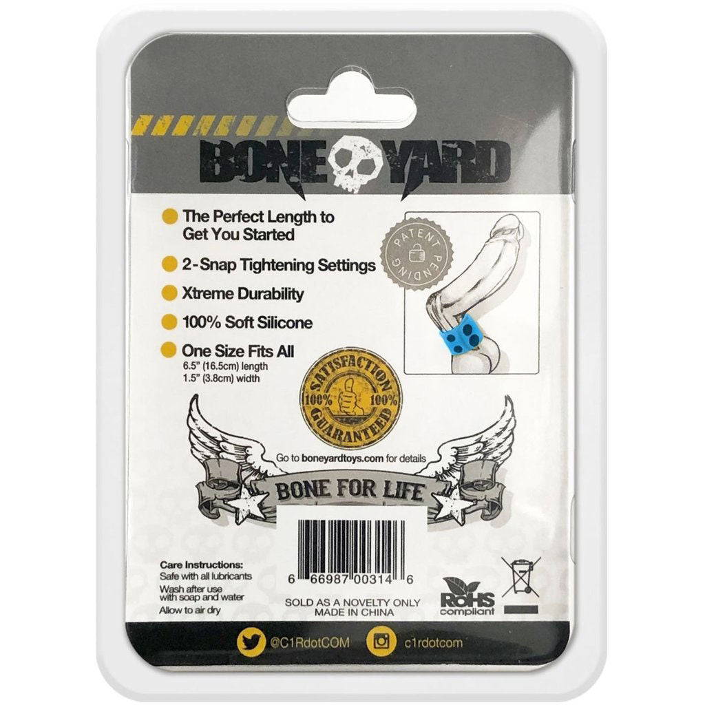 Boneyard Silicone Ball Strap 3 Snap Adjustable Ball Stretcher Ring 4 Centimeters > Sex Toys For Men > Ball Stretchers