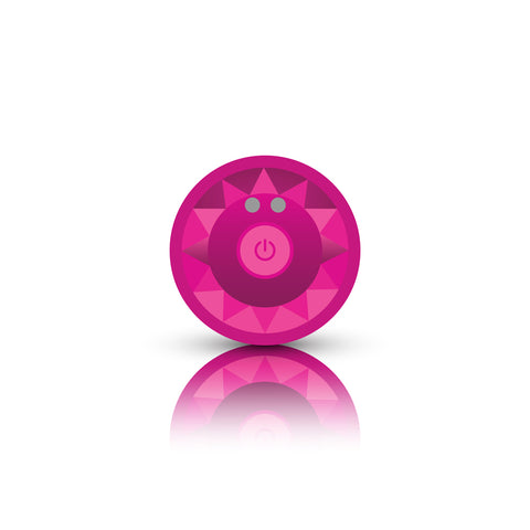 Cheeky Charms Pink Vibrating Metal Butt Plug Remote Medium > Anal Range > Vibrating Butt Plugs
