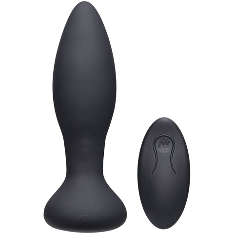 Vibe - Experienced - Rechargeable Silicone Anal Plug With Remote (Black) > Anal Range > Vibrating Butt Plugs