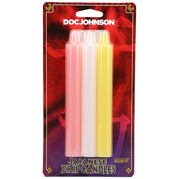 Japanese Drip Candles for Hot Wax Play 3 Pack Coloured Drip Candles