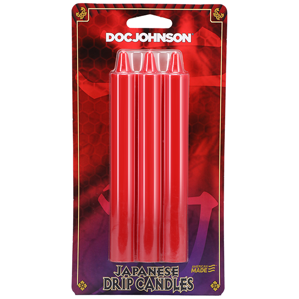 Japanese Drip Candles Red 3 Pack for Sensation Play Red > Candles > Drip
