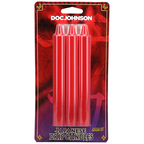 Japanese Drip Candles Red 3 Pack for Sensation Play Red > Candles > Drip