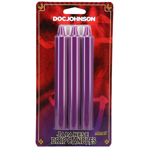 Japanese Drip Candles Purple Sensation Play 3 Pack Purple Drip Candles