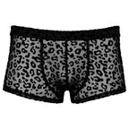 Noir Sheer Animal Print Pants – Form-Fitting Transparent Powernet Pants > Clothes > Mens Briefs