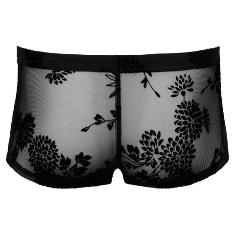 Noir Sheer Floral Lace Pants – Transparent Stretch Lingerie Pants > Clothes > Mens Trunks