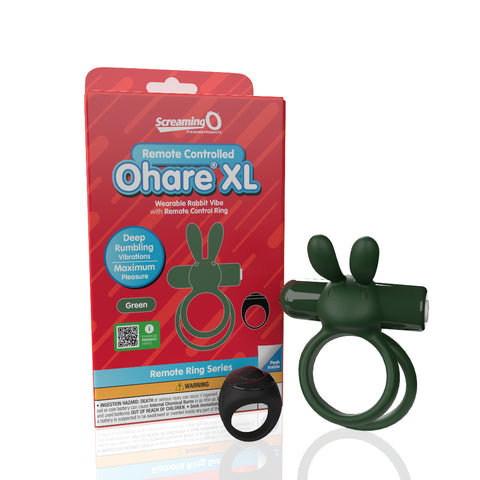 Ohare XL (Green) – Rechargeable Waterproof Remote-Controlled Rabbit Vibrator with Double-Ring Design > Sex Toys > Couples Toys