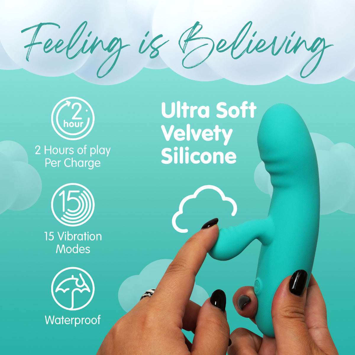 Skins Touch The Rabbit 155mm Silicone Vibrator Toy > Vibrators > Ladies > Rabbit