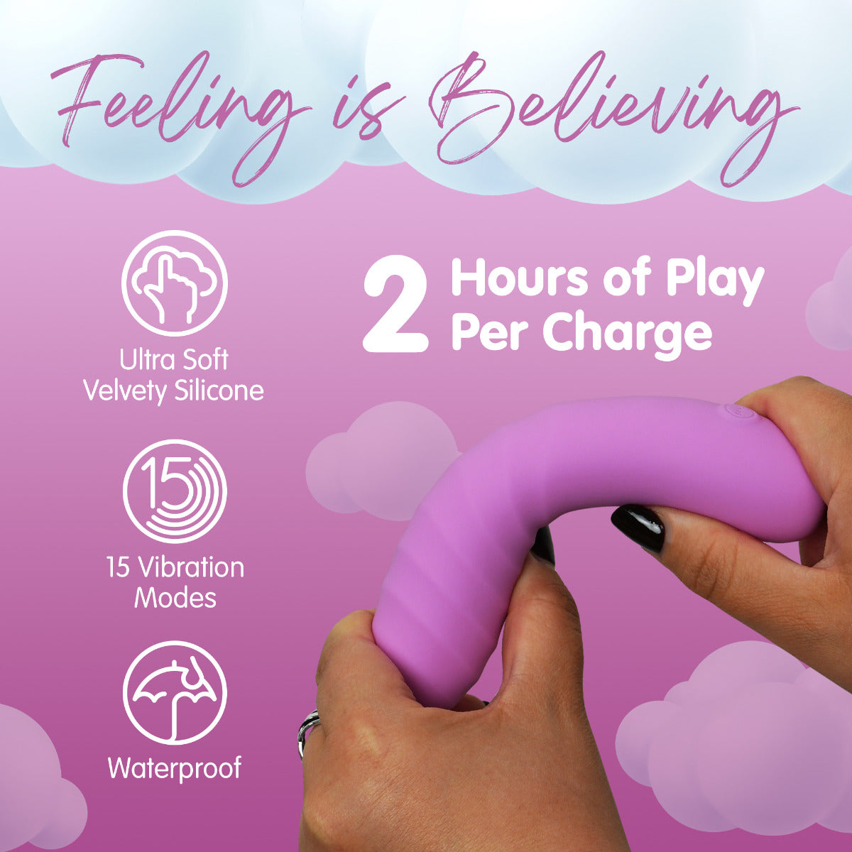Skins Touch The Wand 165mm Silicone > Vibrators > Standard Vibrators