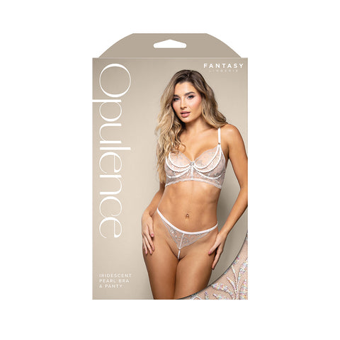 Opulence Iridescent Pearl Bra and Panty Set M/L Size LINGERIE & BODY WEAR