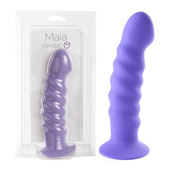 Maia Kendall 20 Centimeter Dong with Strong Suction Cup Base Purple DONGS