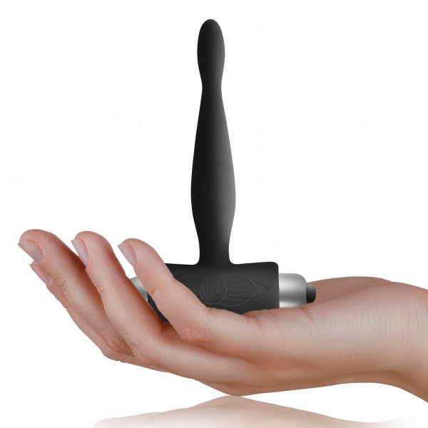 Petite Sensations Teazer Black Soft Silicone Vibrator (5 Inch) > Anal Range > Vibrating Butt Plugs