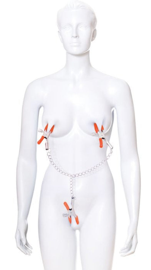 Icon Triple Your Pleasure - Adjustable Metal Clamps With Chain > Sex Toys > Nipple Clamps