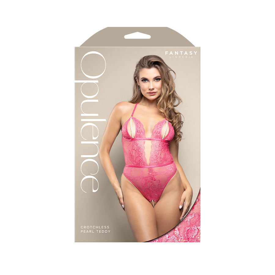 Opulence Crotchless Pearl Teddy – Adjustable Pearl G-String Lingerie M/L Size > Clothes > Teddies